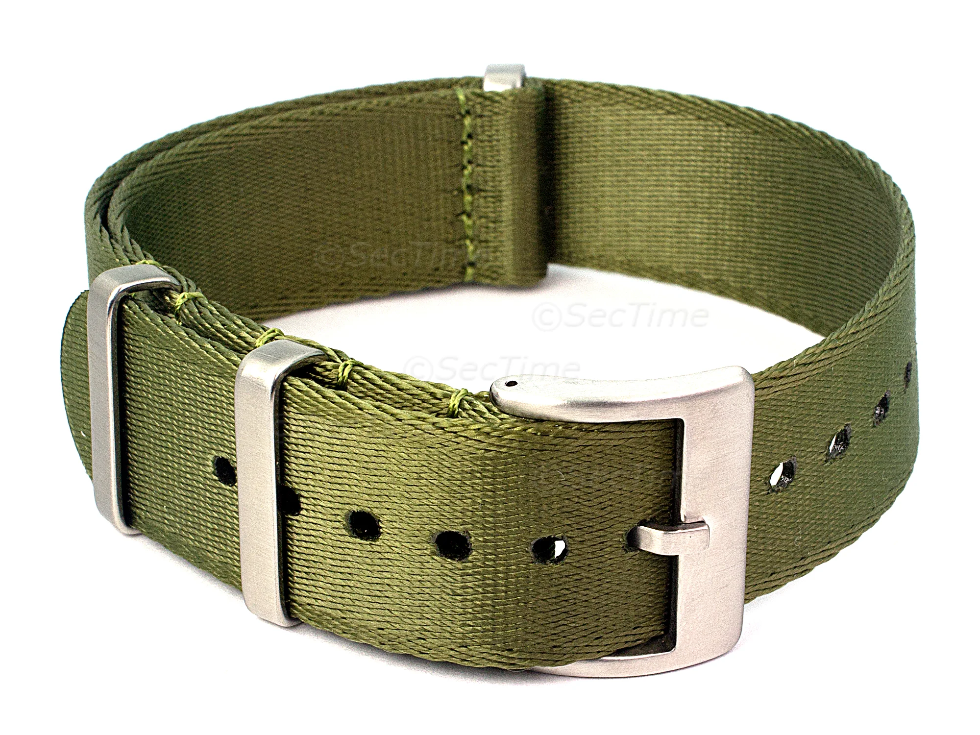 (image for) 22mm Olive Green Seatbelt Nato Watch Strap Military Divers (1)
