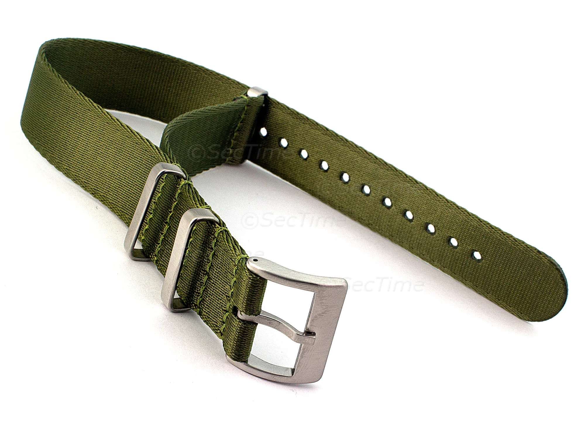 (image for) 22mm Olive Green Seatbelt Nato Watch Strap Military Divers