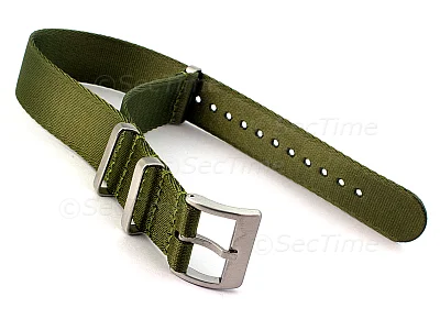 (image for) 22mm Olive Green Seatbelt Nato Watch Strap Military Divers