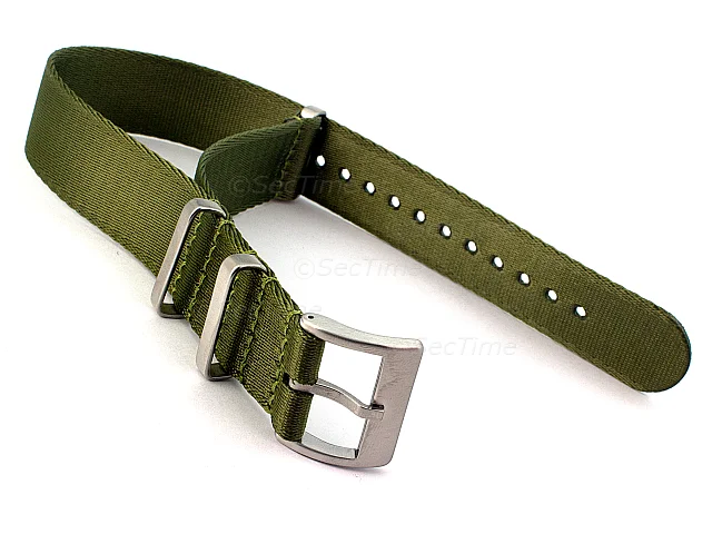 (image for) 22mm Olive Green Seatbelt Nato Watch Strap Military Divers