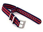 (image for) 22mm Navy Blue/Red Seatbelt Nato Watch Strap Military Divers