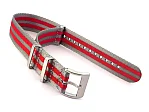 (image for) 22mm Grey/Red Seatbelt Nato Watch Strap Military Divers