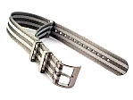 (image for) 18mm Grey/L. Grey Seatbelt Nato Watch Strap Military Divers