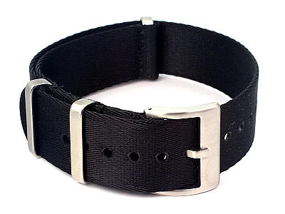 (image for) 18mm Black Seatbelt Nato Watch Strap Military Divers (1)