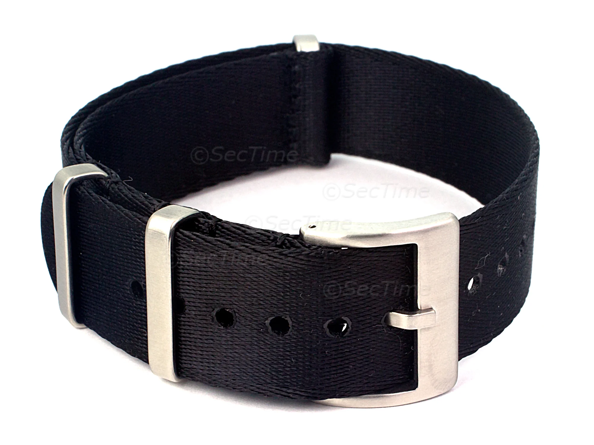 (image for) 18mm Black Seatbelt Nato Watch Strap Military Divers (1)