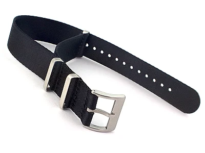 (image for) 18mm Black Seatbelt Nato Watch Strap Military Divers