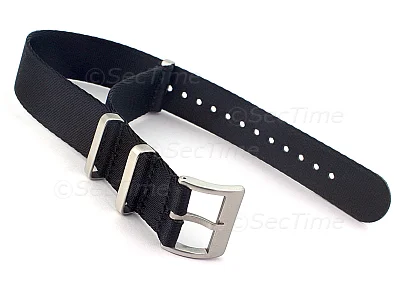 (image for) 20mm Black Seatbelt Nato Watch Strap Military Divers