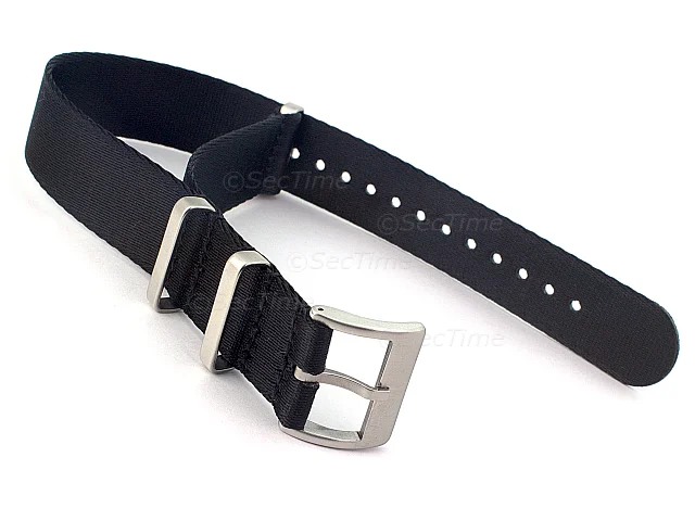 (image for) 18mm Black Seatbelt Nato Watch Strap Military Divers