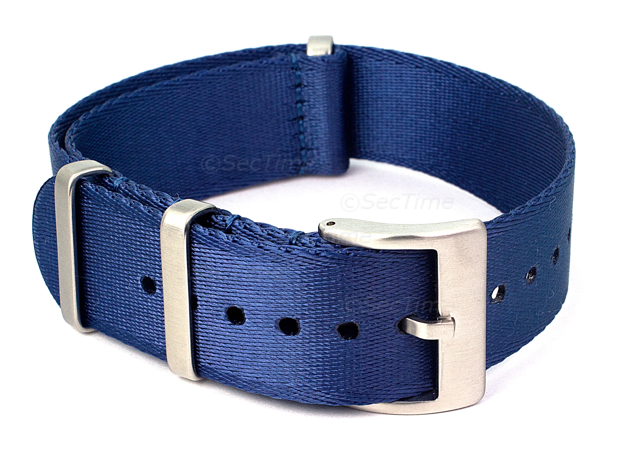 (image for) 18mm Blue Seatbelt Nato Watch Strap Military Divers (1)