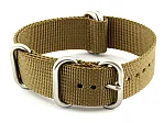 (image for) 20mm Desert Tan - Nylon Watch Strap/Band Strong Heavy Duty (4/5 rings) Military