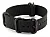 (image for) 20mm Black - Nato Nylon Watch Strap / Band Strong Heavy Duty (4/5 rings) PVD