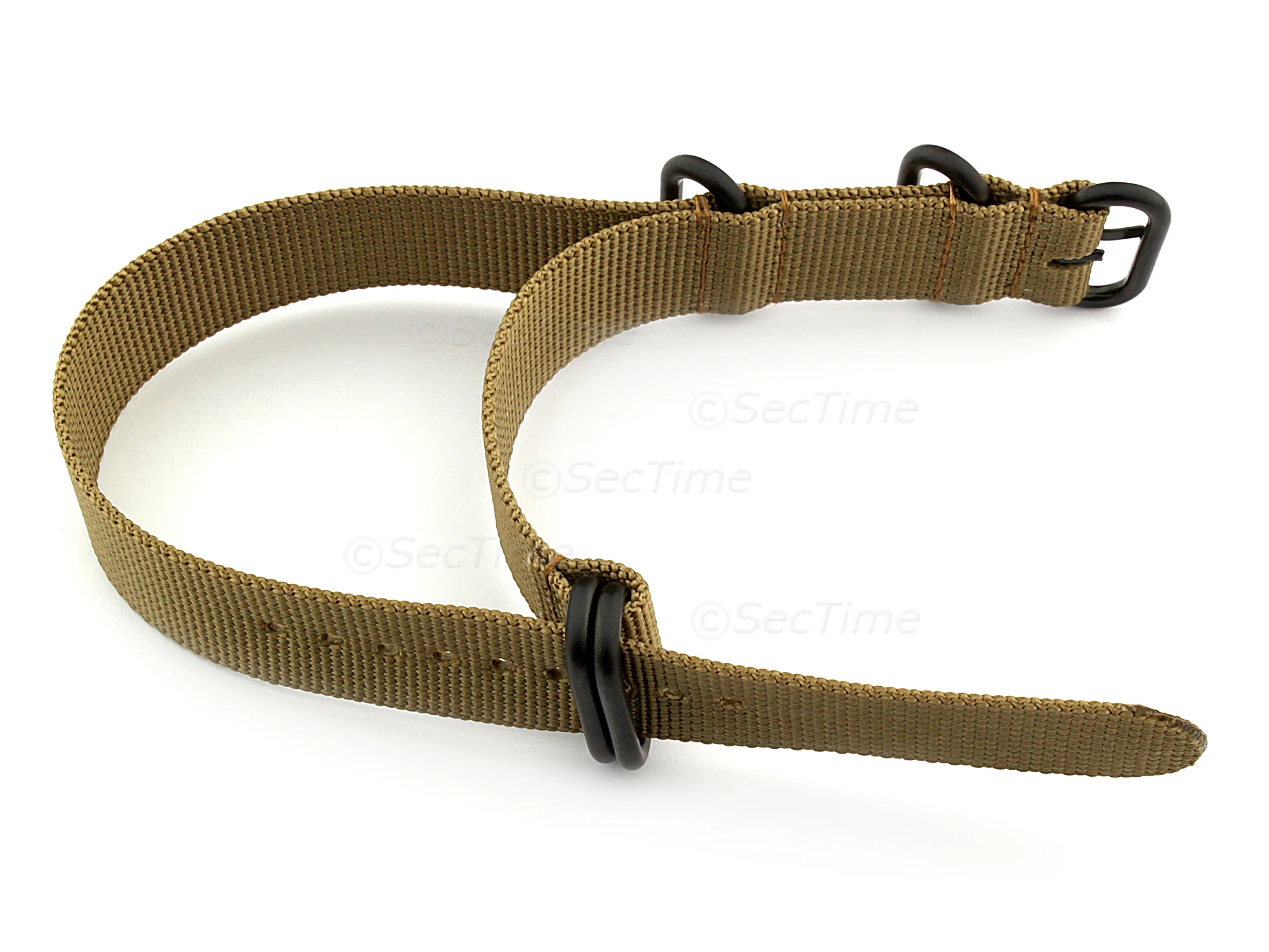 (image for) 18mm Desert Tan - Nato Nylon Watch Strap Strong Heavy Duty (4/5 rings) PVD (1)