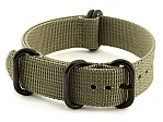 (image for) 18mm Grey - Nato Nylon Watch Strap / Band Strong Heavy Duty (4/5 rings) PVD