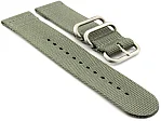 (image for) TWO-PIECE NATO Strong Nylon Watch Strap Divers Brushed Rings Grey 22mm