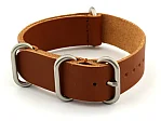 (image for) 18mm Brown (Tan) - Genuine Leather Watch Strap / Band NATO VINTAGE, Military
