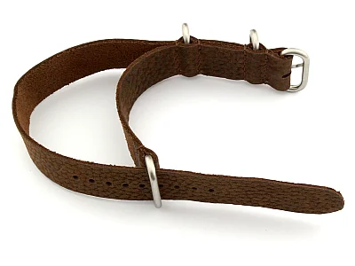 (image for) 18mm Dark Brown - Genuine Leather Watch Strap / Band NATO VINTAGE, Military (1)