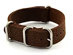 (image for) 18mm Dark Brown - Genuine Leather Watch Strap / Band NATO VINTAGE, Military