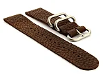 (image for) Leather Two-piece Nato Vintage Watch Strap Dark Brown 24mm