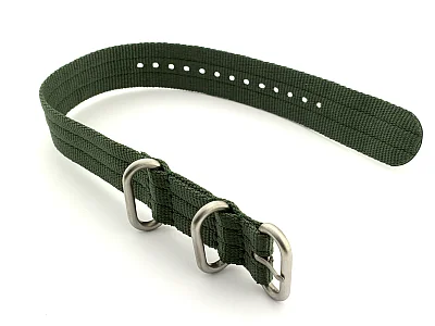 (image for) One-Piece Nato Watch Strap Military G10 Nylon Waterproof Green 22mm (1)