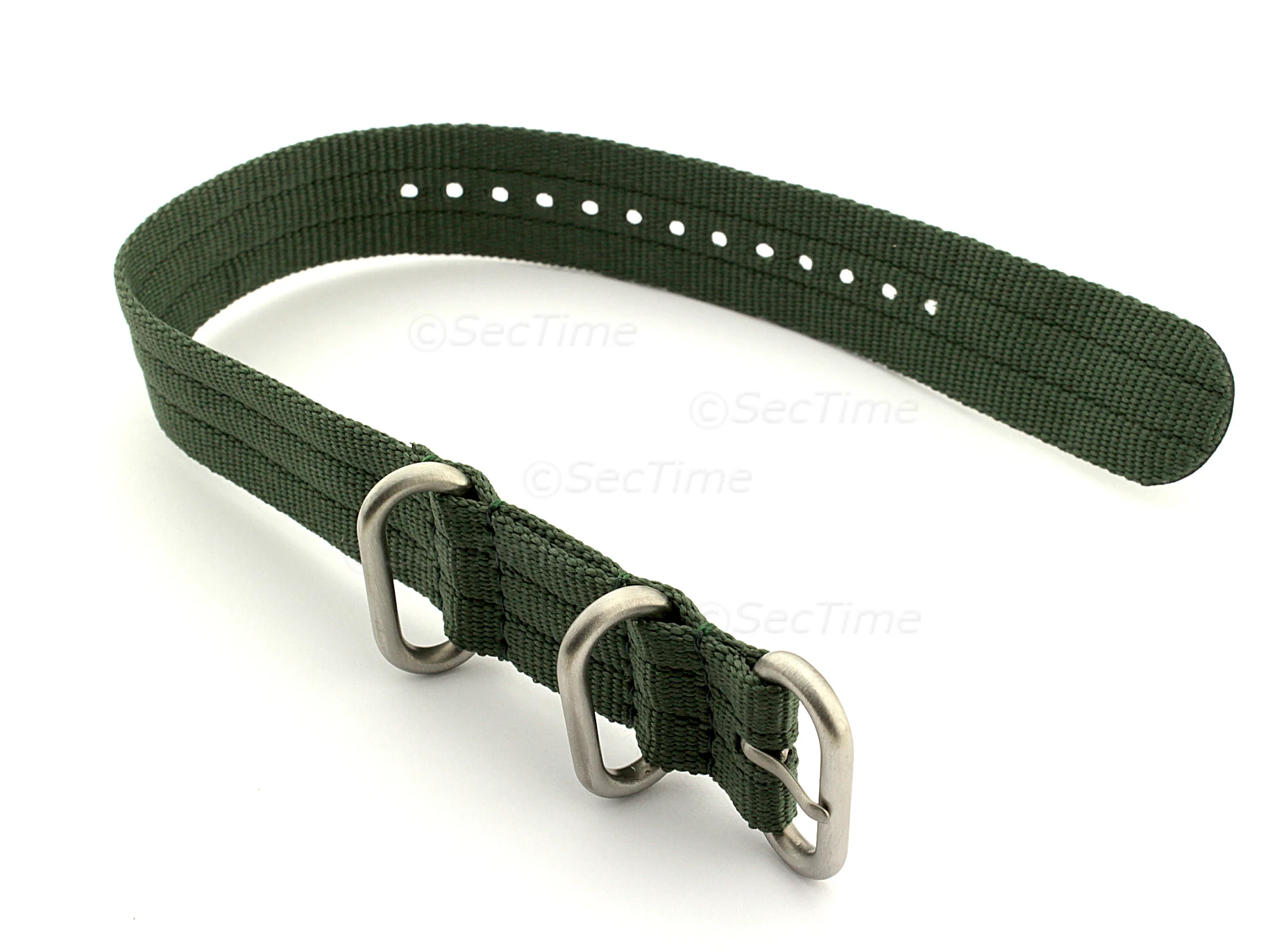 (image for) One-Piece Nato Watch Strap Military G10 Nylon Waterproof Green 22mm (1)