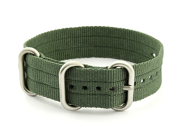 (image for) One-Piece Nato Watch Strap Military G10 Nylon Waterproof Green 22mm