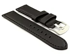 (image for) Genuine Leather Watch Strap PAN Black/Black 24mm