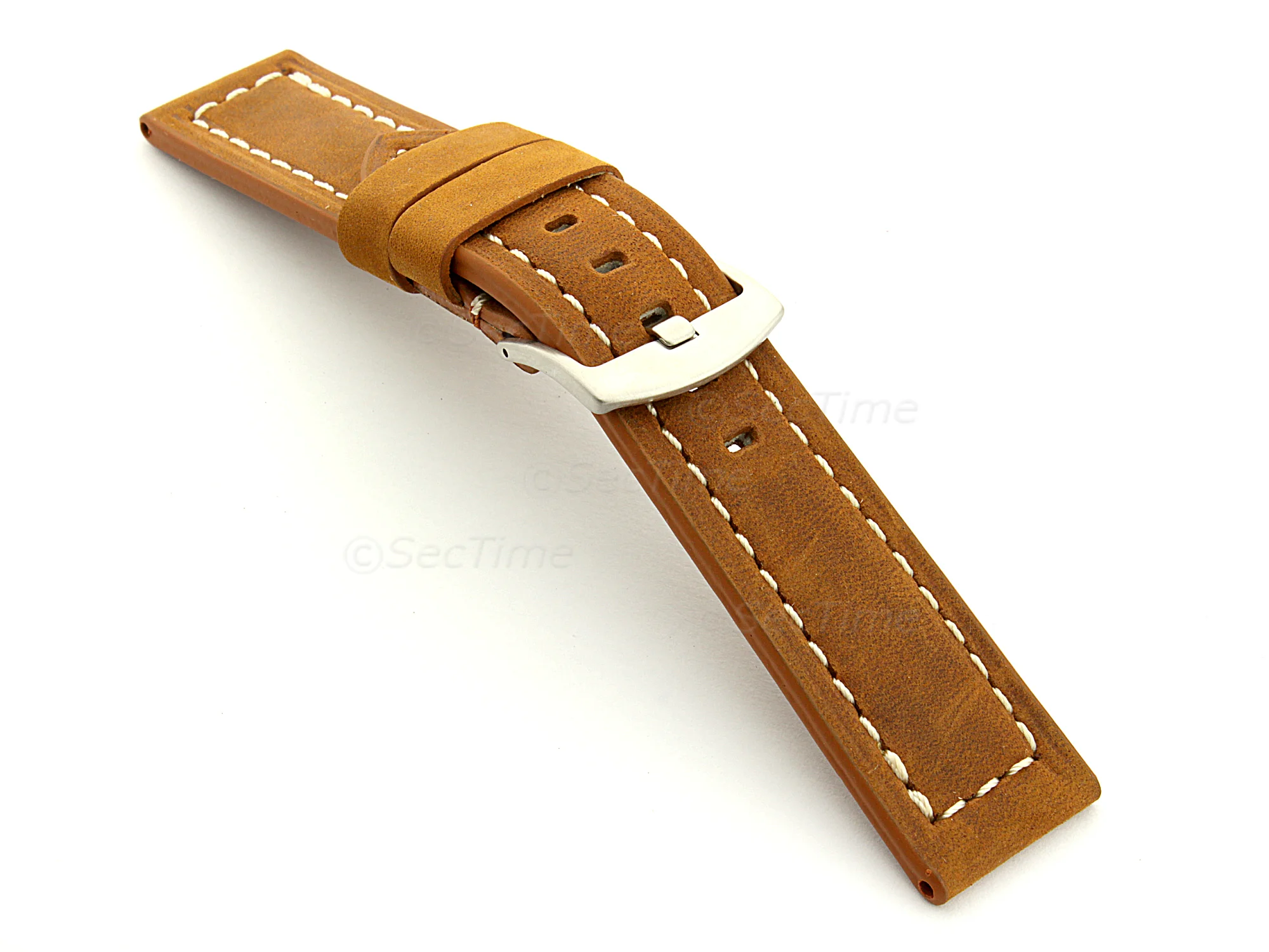 (image for) Leather Watch Band Panor Brown (Tan) 22mm