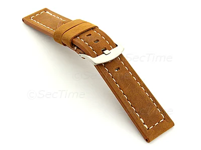 (image for) Leather Watch Band Panor Brown (Tan) 22mm