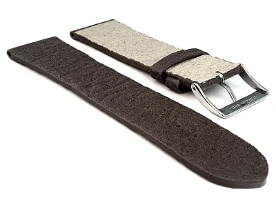 (image for) Real Pineapple(Ananas) Watch Strap Band Vegan Dark Brown 16mm (1)