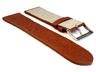 (image for) Real Pineapple(Ananas) Watch Strap Band Vegan Brown 16mm (1)