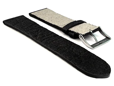 (image for) Real Pineapple(Ananas) Watch Strap Band Vegan Black 16mm (1)