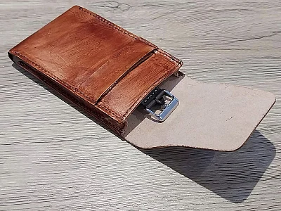 (image for) Genuine Leather Watch Pouch for 1 Wristwatch Brown (3)