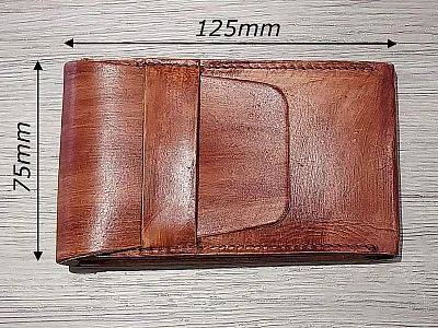 (image for) Genuine Leather Watch Pouch for 1 Wristwatch Brown (4)