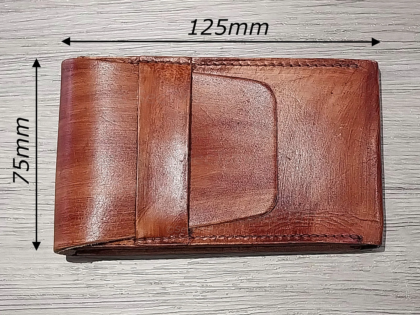 (image for) Genuine Leather Watch Pouch for 1 Wristwatch Brown (4)