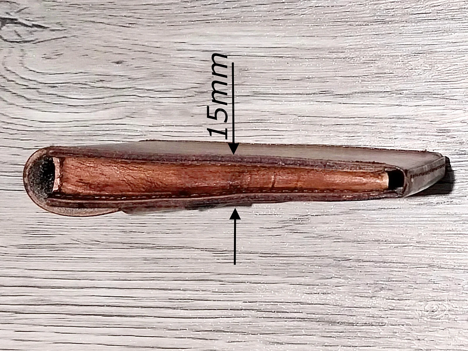 (image for) Genuine Leather Watch Pouch for 1 Wristwatch Brown (5)