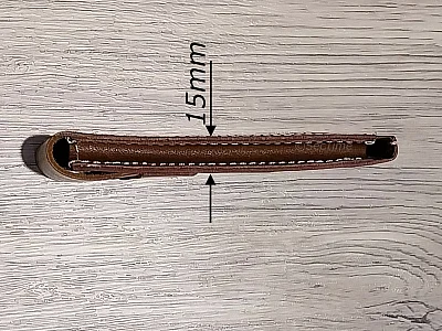 (image for) Genuine Leather Watch Pouch for 1 Wristwatch Dark Brown (5)