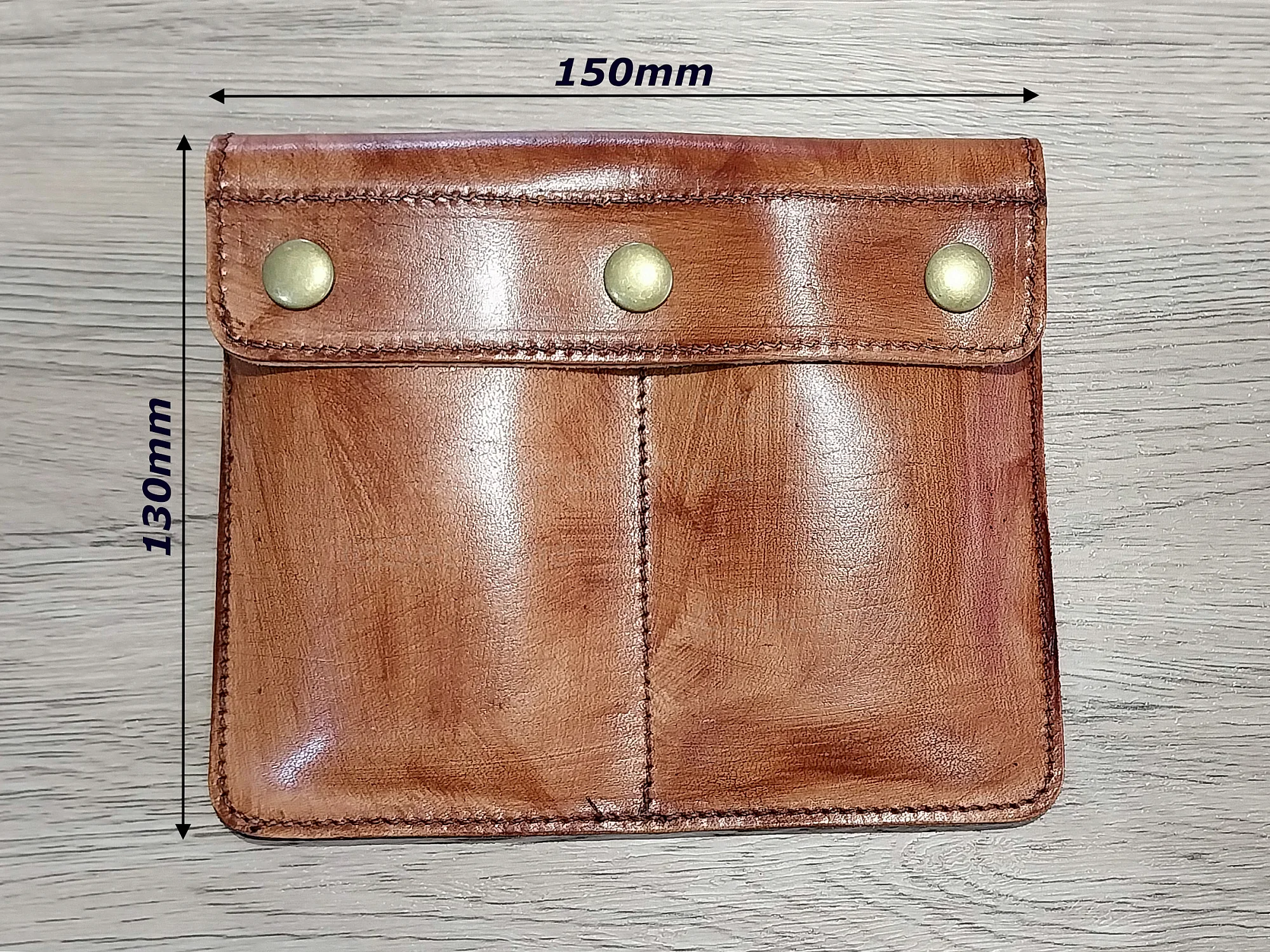 (image for) Genuine Leather Watch Pouch for 2 Wristwatches Brown (4)
