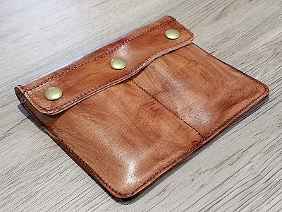 (image for) Genuine Leather Watch Pouch for 2 Wristwatches Brown