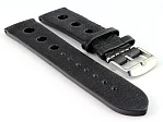 (image for) Genuine Leather Watch Strap Band Prague Rally Black 22mm