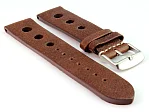 (image for) Genuine Leather Watch Strap Band Prague Rally Dark Brown 22mm