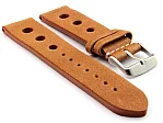 (image for) Genuine Leather Watch Strap Band Prague Rally Brown 22mm