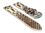 (image for) Genuine Snake Python Leather Watch Strap Band Beige (Black) 20mm