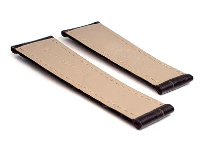 (image for) Genuine Leather Watch Strap Compatible with Rolex Daytona Dark Brown 20mm/16mm (1)