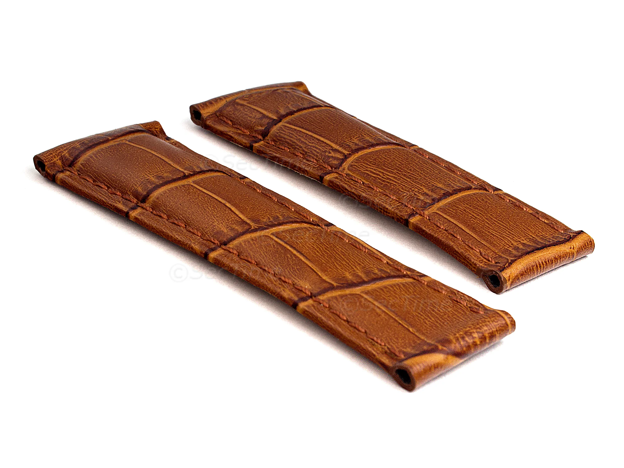 (image for) Genuine Leather Watch Strap Compatible with Rolex Daytona Brown 20mm/16mm