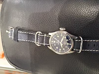(image for) Suede Leather Watch Strap Nato Cayman Silver-Coloured Buckle Blue 20mm