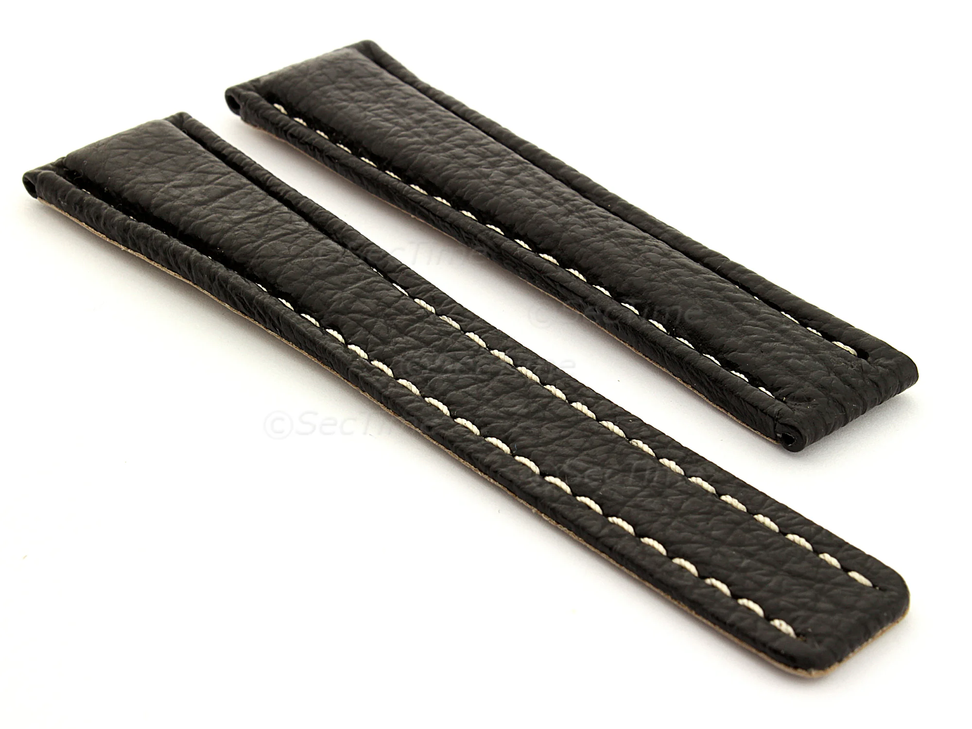(image for) Shark Skin Watch Strap for Breitling Black 20mm/18mm