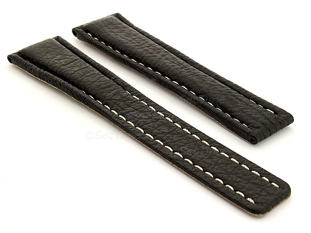 (image for) Shark Skin Watch Strap for Breitling Black 20mm/18mm