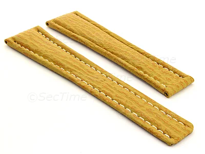 (image for) Shark Skin Watch Strap for Breitling Yellow 22mm/18mm