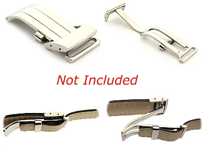 (image for) Shark Skin Watch Strap for Breitling Dark Brown 20mm/18mm (2)