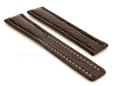 (image for) Shark Skin Watch Strap for Breitling Dark Brown 22mm/18mm
